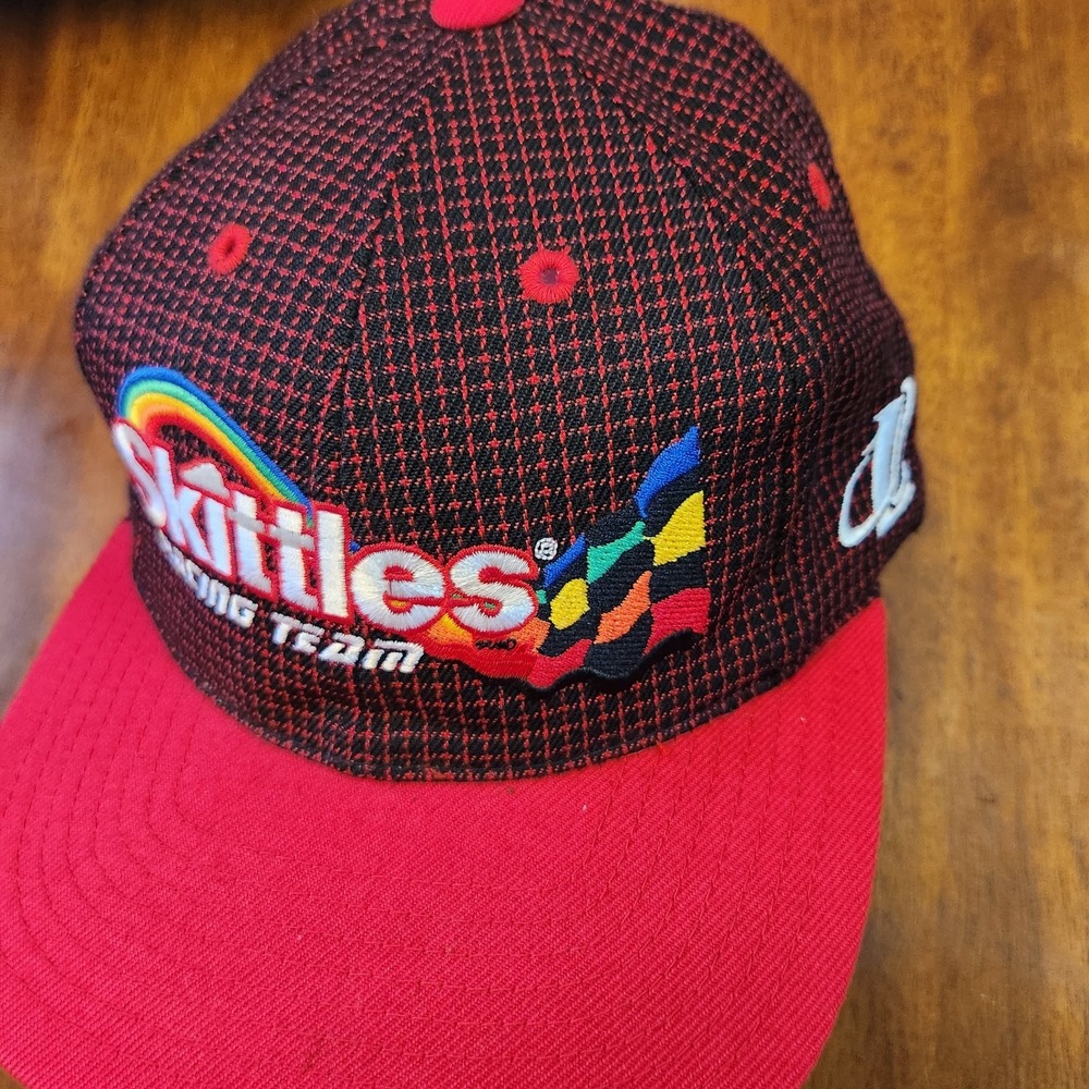 Vintage Nascar Hat Strapback Skittles Racing Team‎ Logo Athletic Ernie Irvan